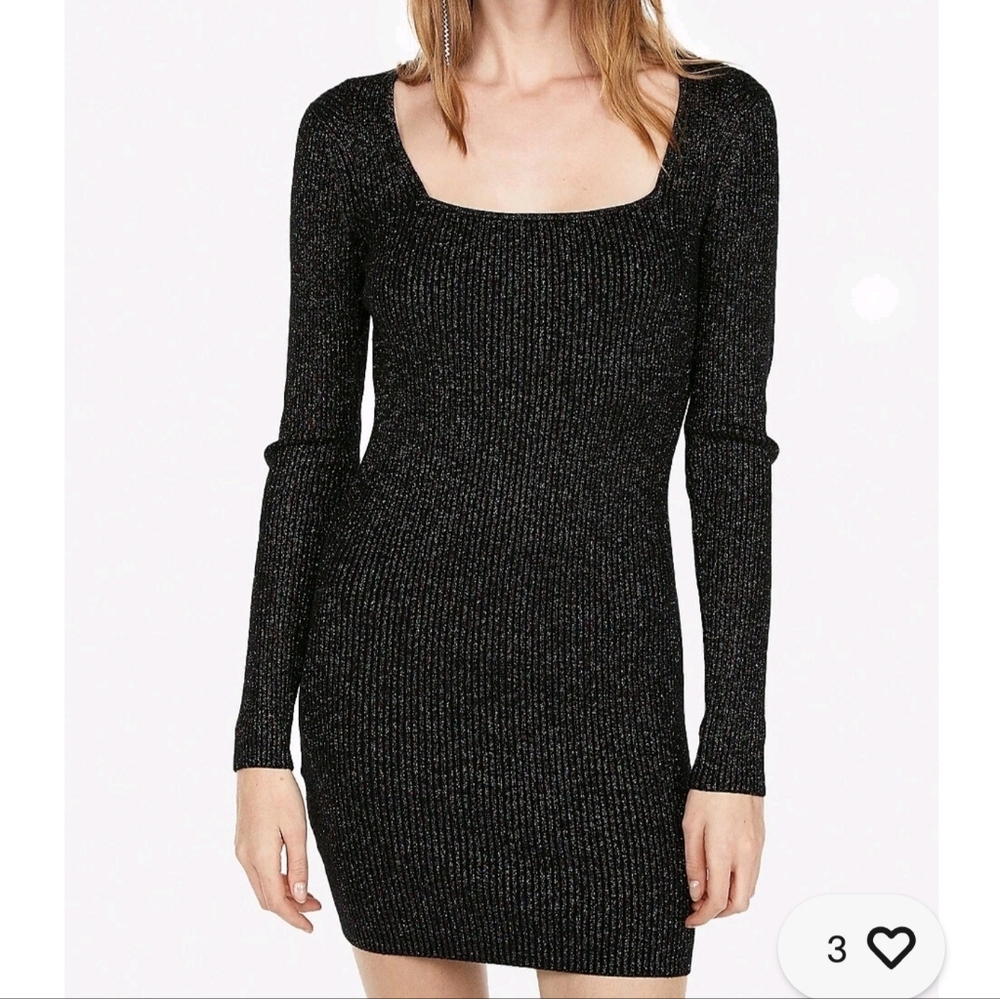 Express‎ Ribbed Glitter Sparkle Dress